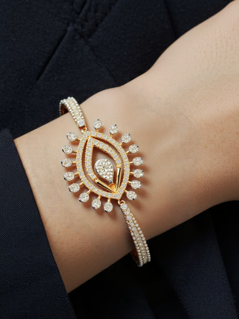 Elegant Diamond and Gold Bracelet