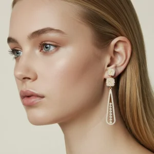 Elegant Floral Drop Earrings